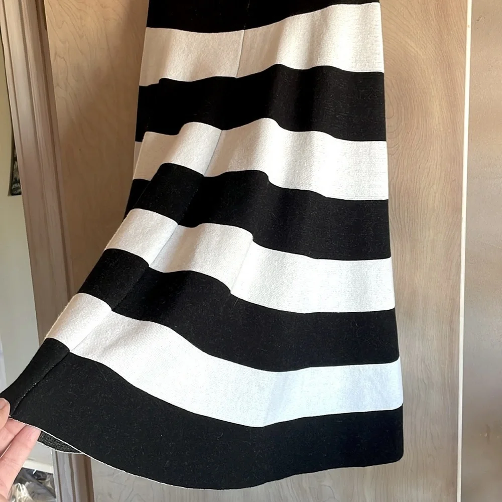 RVN Skirt Jacquard Knit Black White Stripe Women’s Sz: L